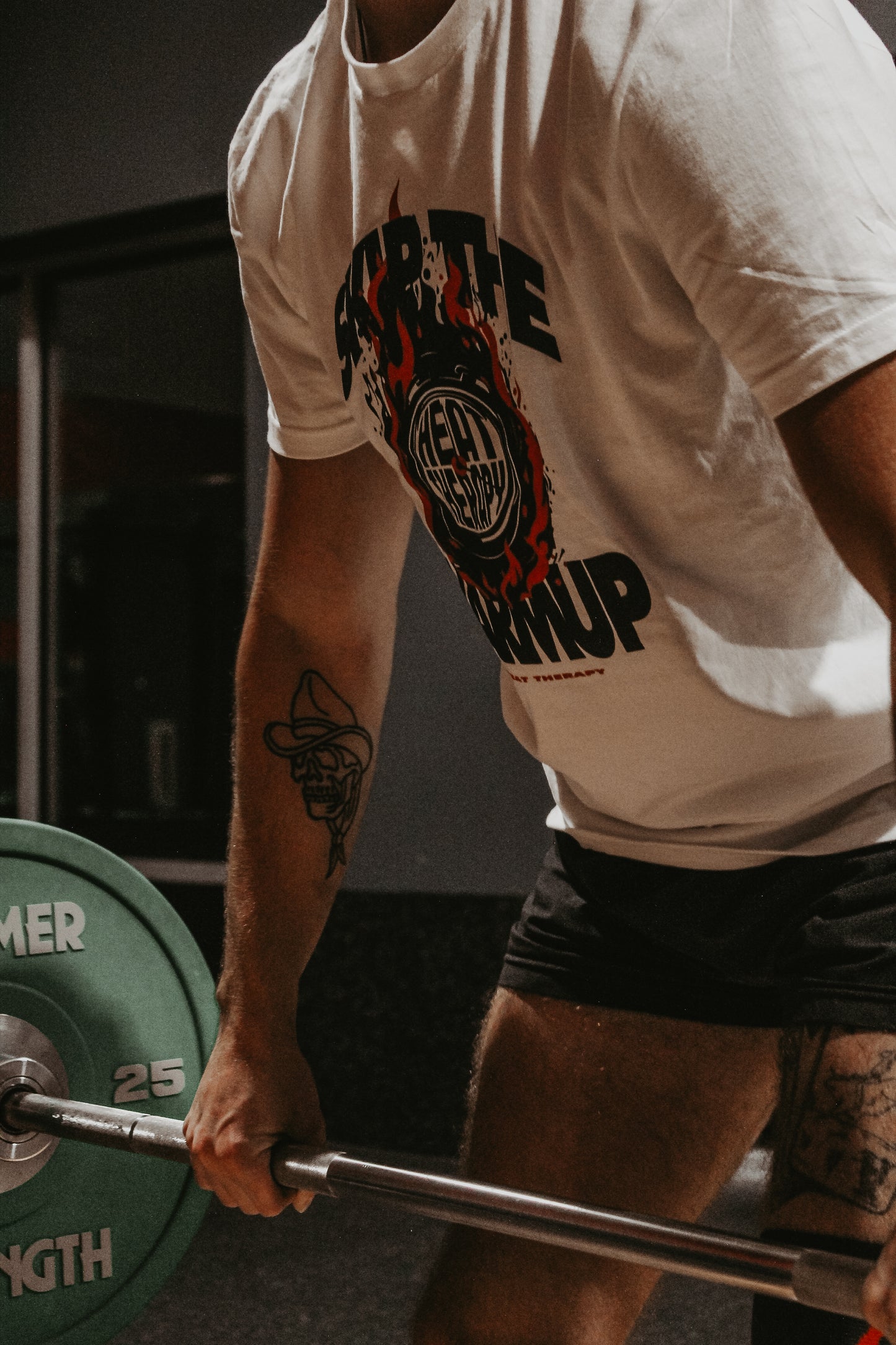 Skip the Warmup Tee – 100% Cotton Graphic Workout T-Shirt
